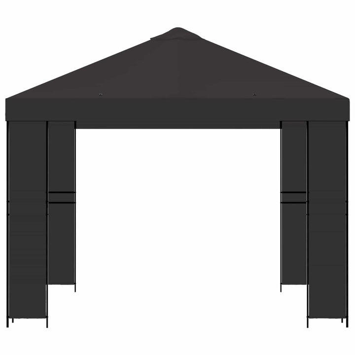Pavillon 3 x 3 m Antracit Polyester og Stål 190 gsm