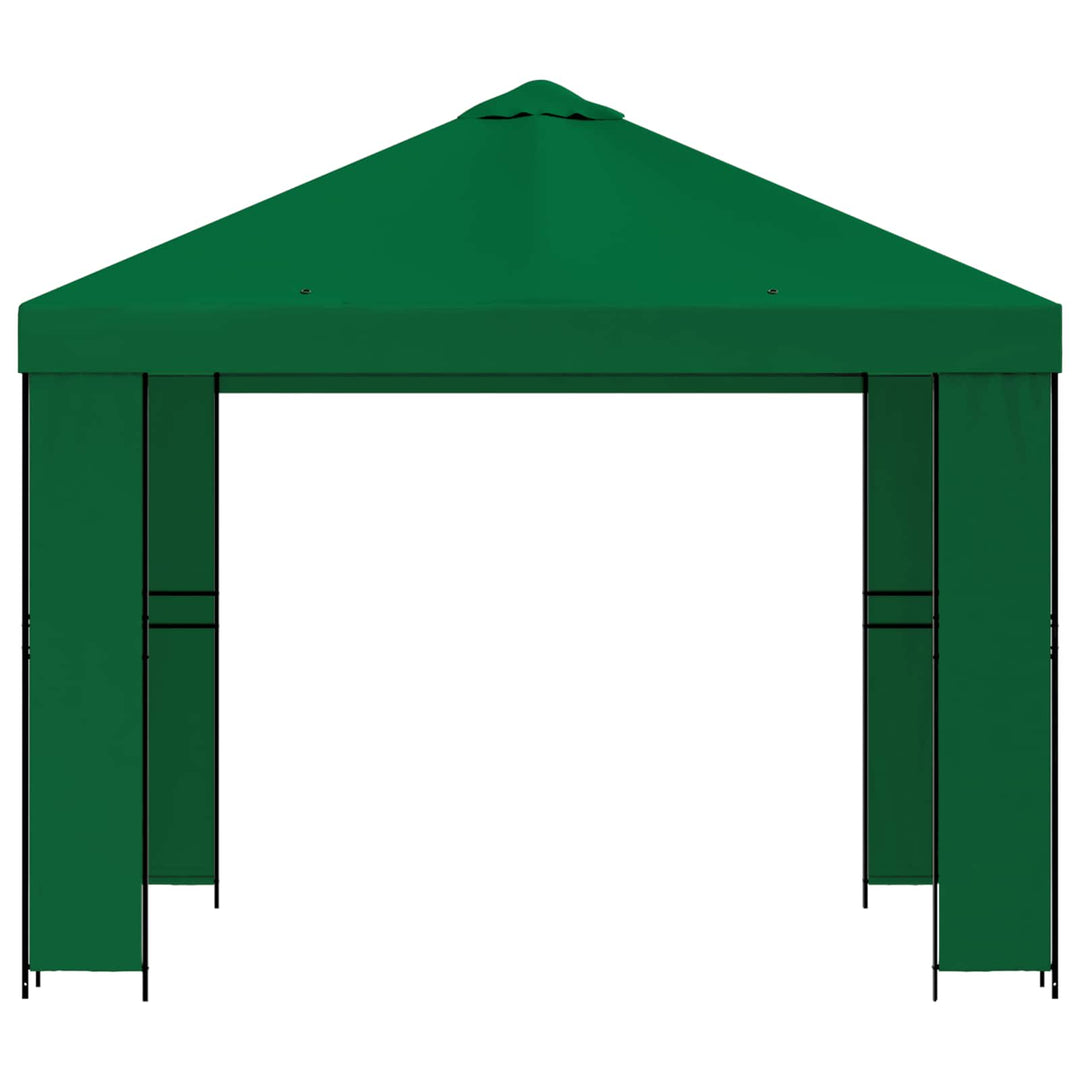 Pavillon 3 x 3 m Grøn Polyester og Stål 190 gsm
