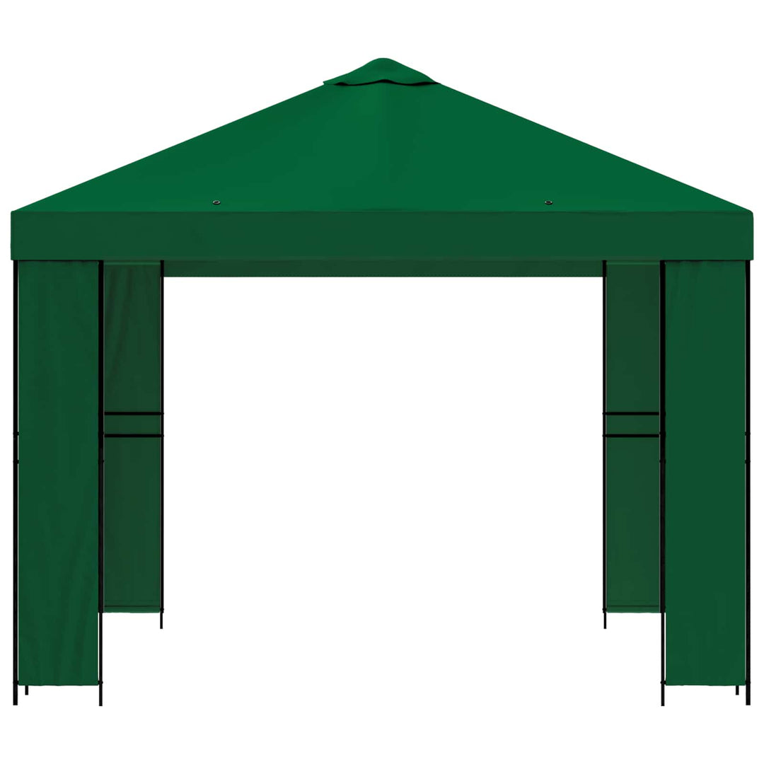 Pavillon 3 x 3 m Grøn Polyester og Stål 190 gsm