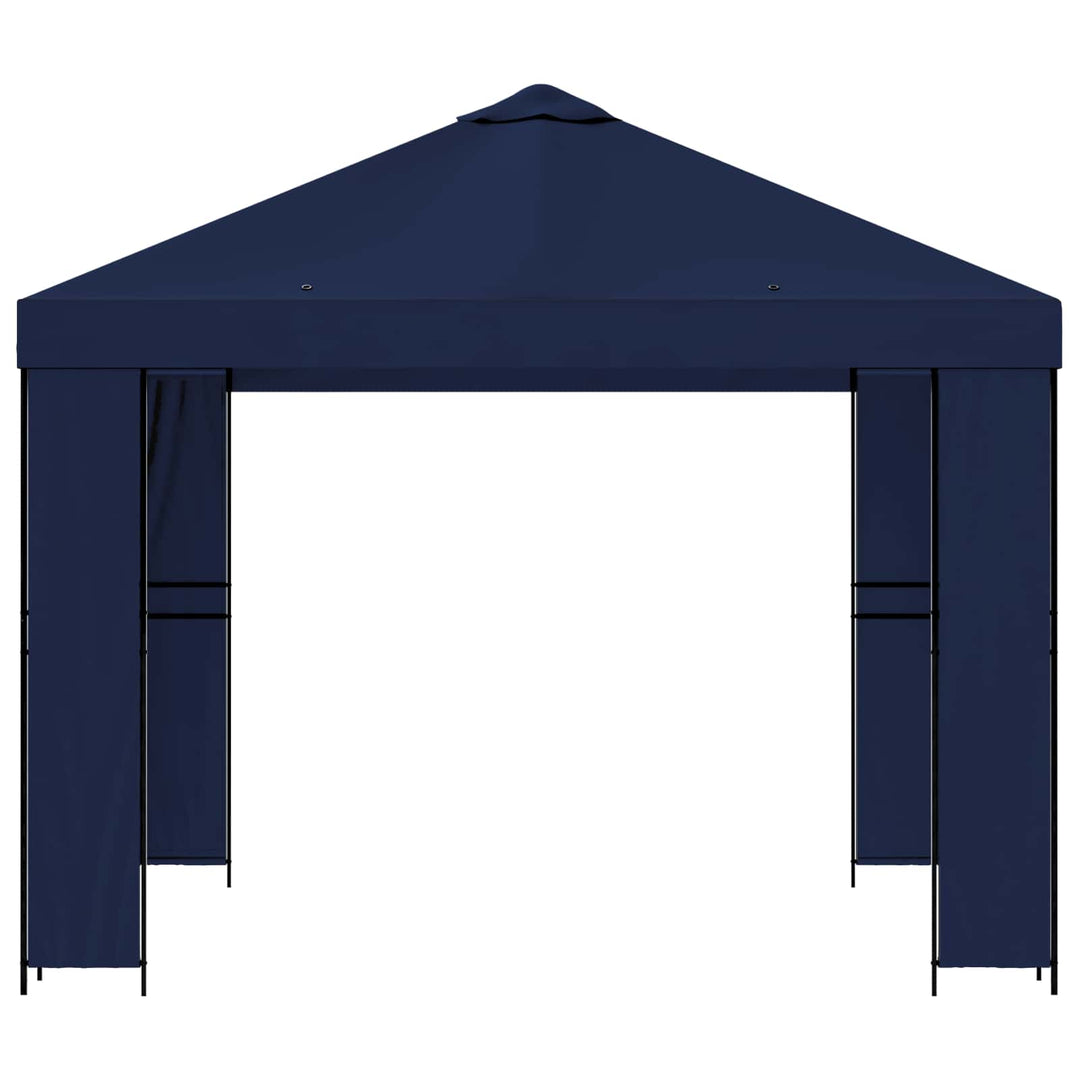 Pavillon 3 x 3 m Blå Polyester og Stål 190 gsm
