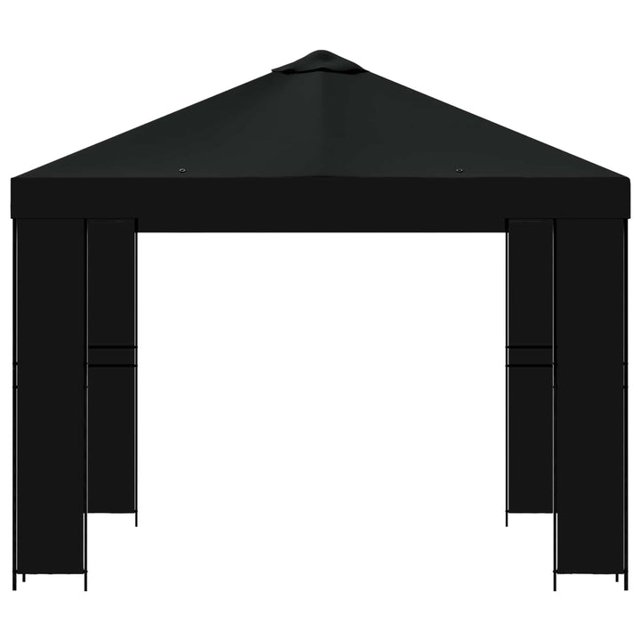 Pavillon 3 x 3 m Sort Polyester og Stål 190 gsm