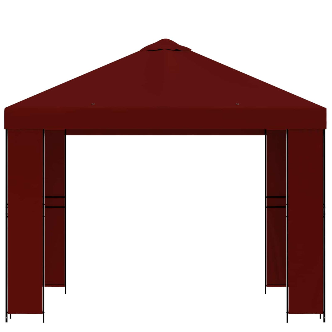 Pavillon 3 x 3 m Bordeaux Polyester og Stål 190 gsm