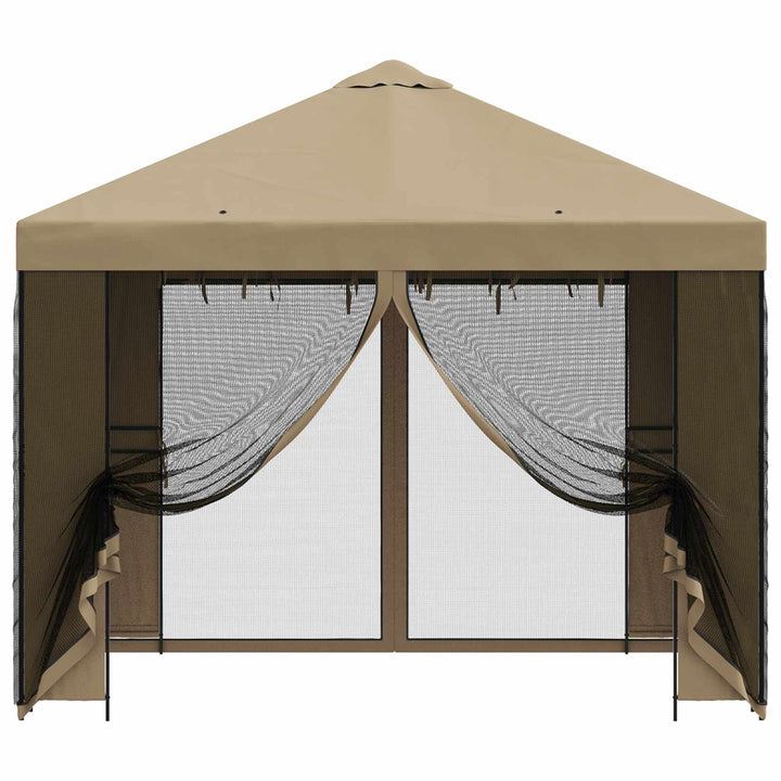 Havelæger med sidevægge 3 x 3 m Beige Polyester og Stål 190 gsm