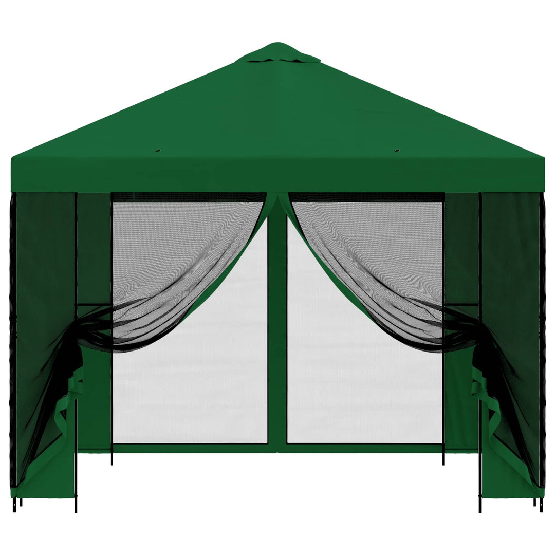 Havelæger med sidevægge 3 x 3 m Grøn Polyester og Stål 190 gsm