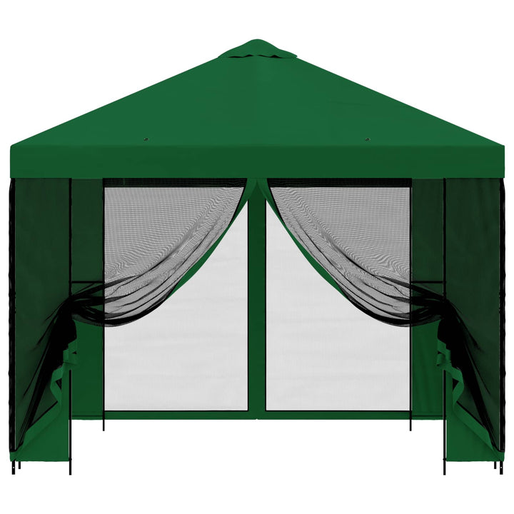 Havelæger med sidevægge 3 x 3 m Grøn Polyester og Stål 190 gsm