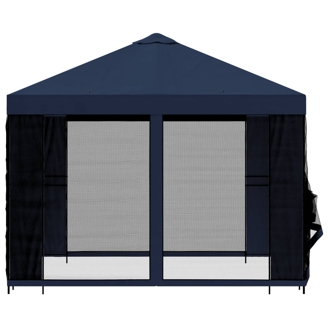 Havelæger med sidevægge 3 x 3 m Blå Polyester og Stål 190 gsm