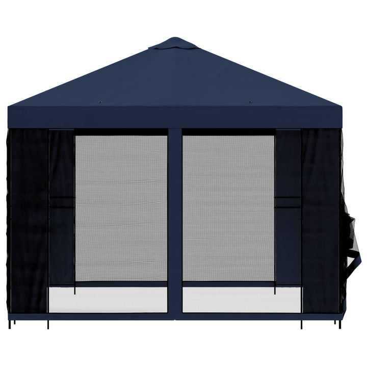Havelæger med sidevægge 3 x 3 m Blå Polyester og Stål 190 gsm
