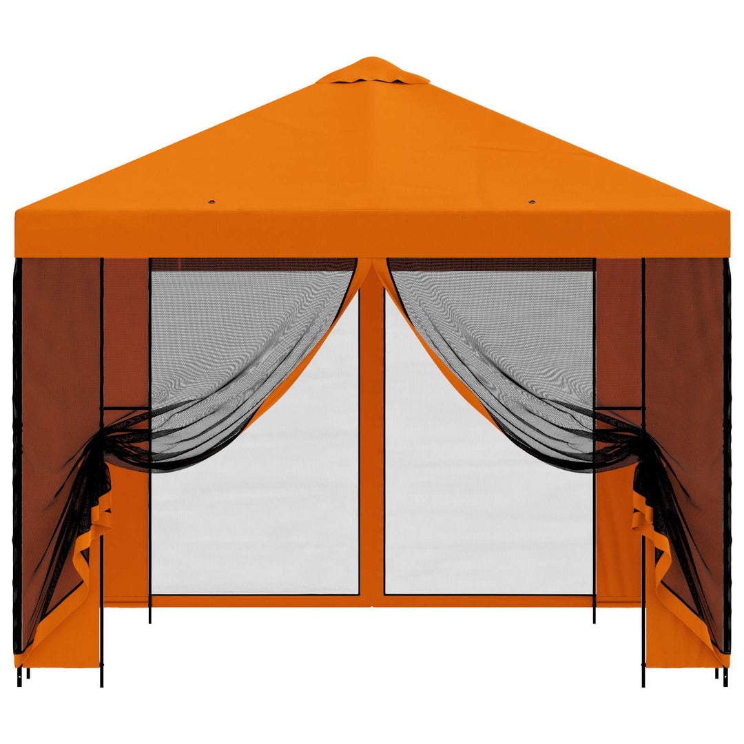 Havelæger med sidevægge 3 x 3 m Orange Polyester og Stål