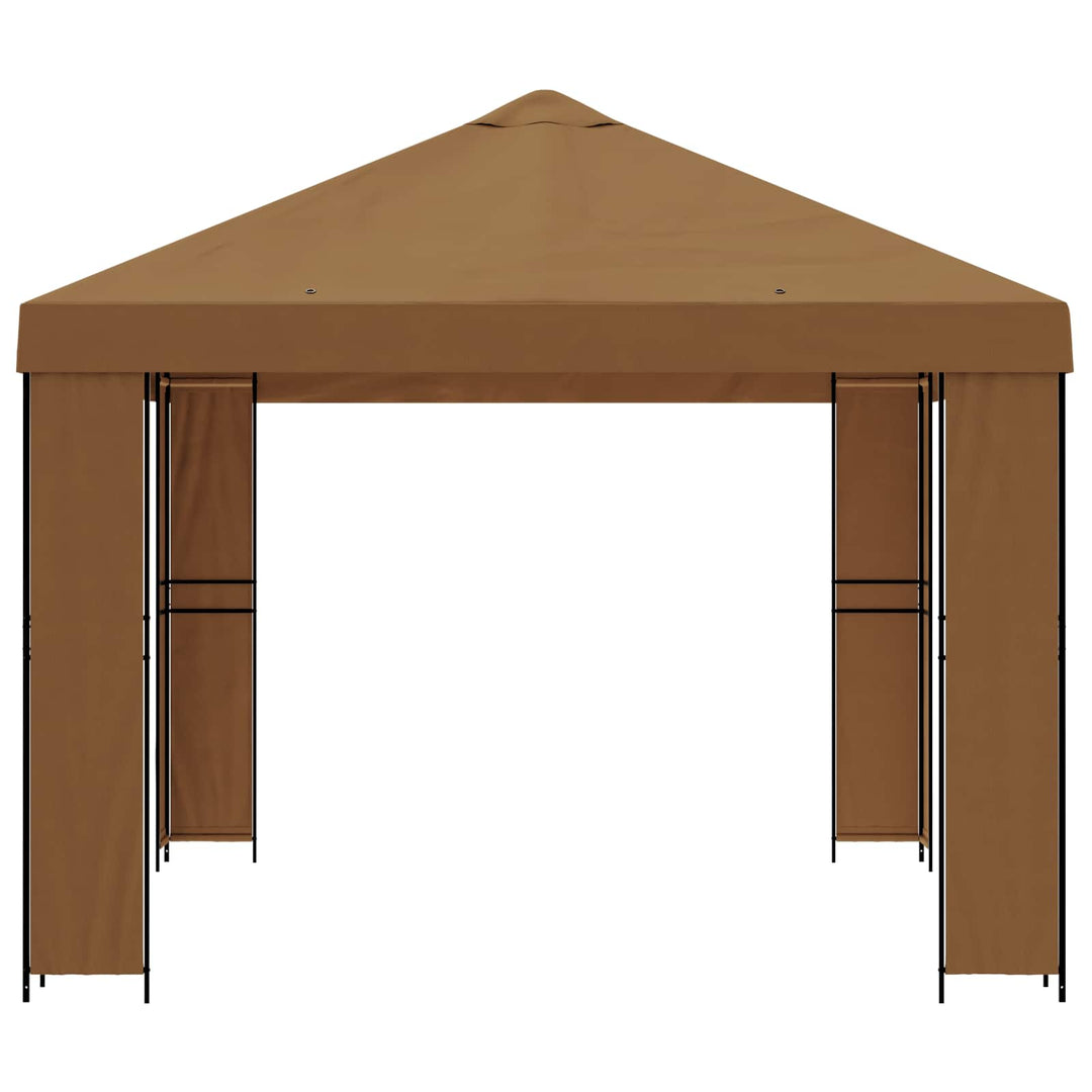 Pavillon 4 × 3 m Beige Polyester og Stål 190 gsm
