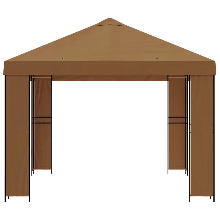 Pavillon 4 × 3 m Beige Polyester og Stål 190 gsm