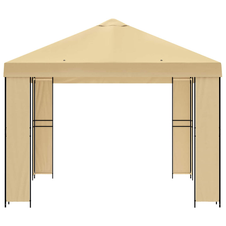 Pavillon 4 × 3 m Cremefarvet Polyester og Stål 190 gsm