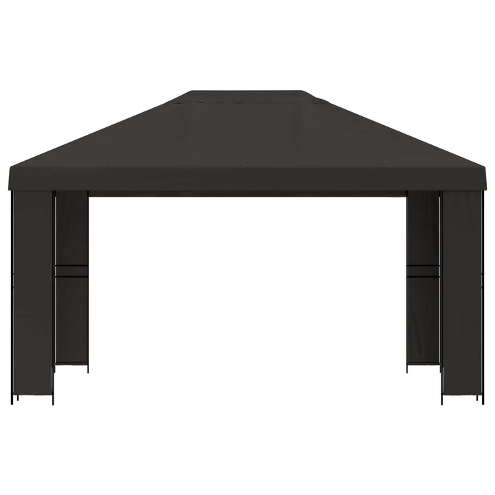 Pavillon 4 × 3 m Antracit Polyester og Stål 190 gsm