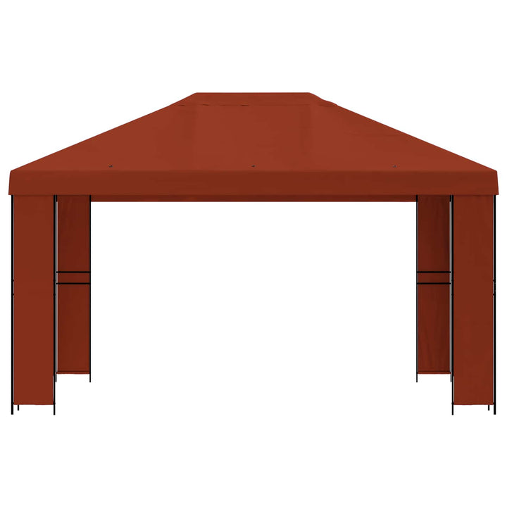 Pavillon 4 × 3 m Terrakotta Polyester og Stål 190 gsm