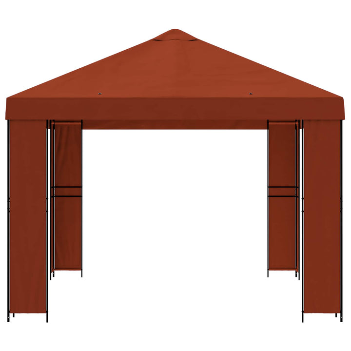 Pavillon 4 × 3 m Terrakotta Polyester og Stål 190 gsm