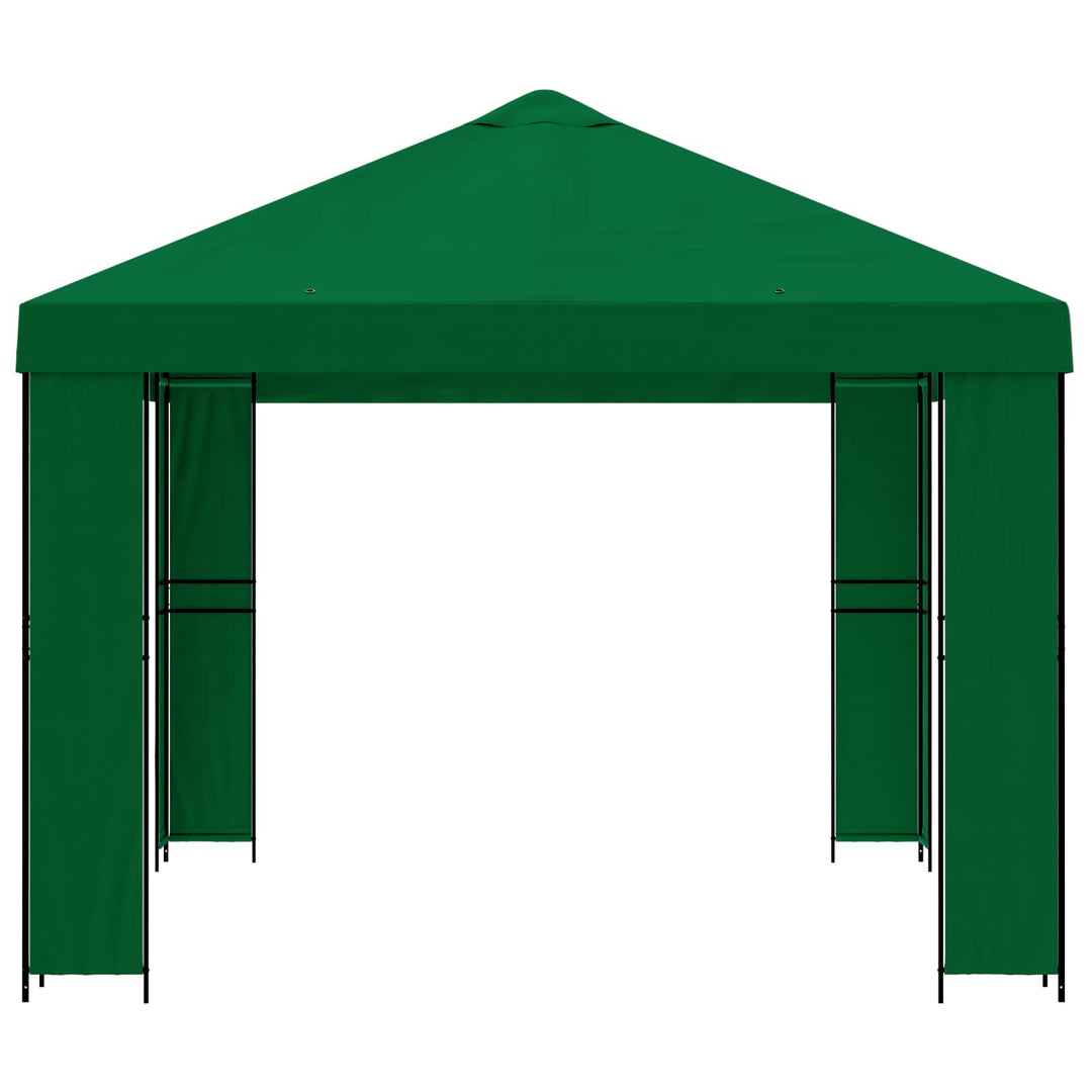 Pavillon 4 × 3 m Grøn Polyester og Stål 190 gsm
