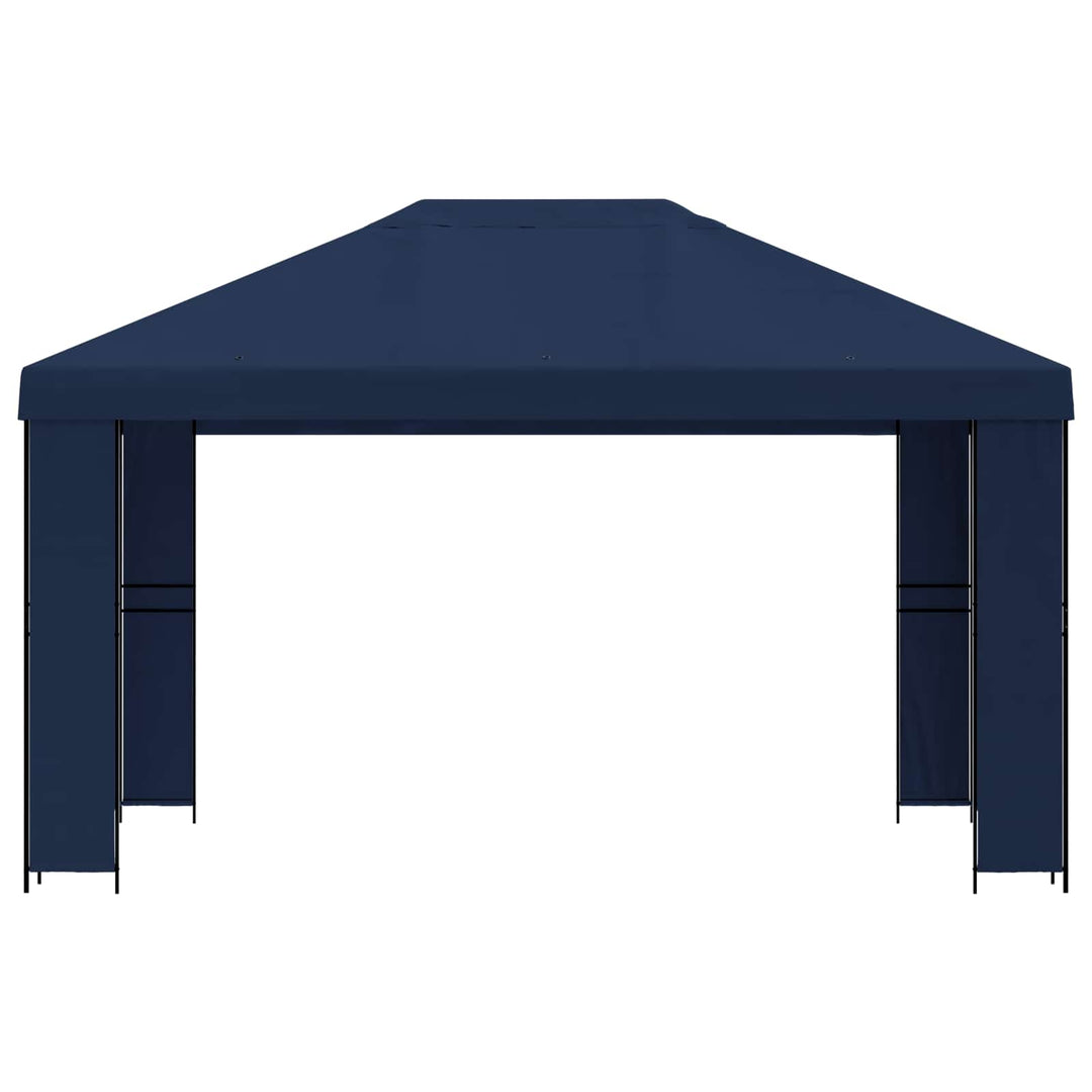 Pavillon 4 × 3 m Blå Polyester og Stål 190 gsm