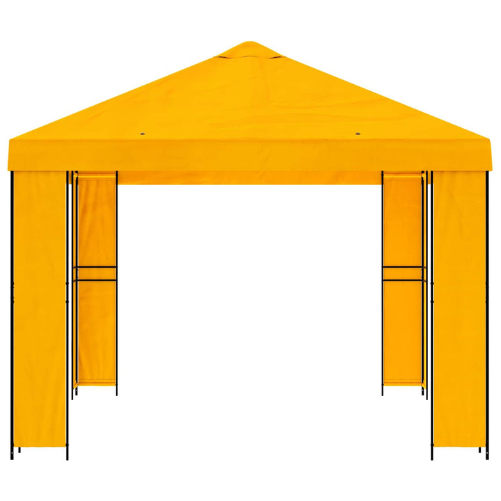 Pavillon 4 × 3 m Gul Polyester og Stål 190 gsm