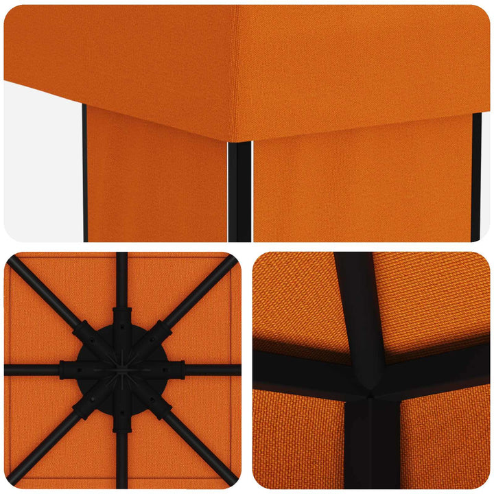 Pavillon 4 × 3 m Orange Polyester og Stål 190 gsm