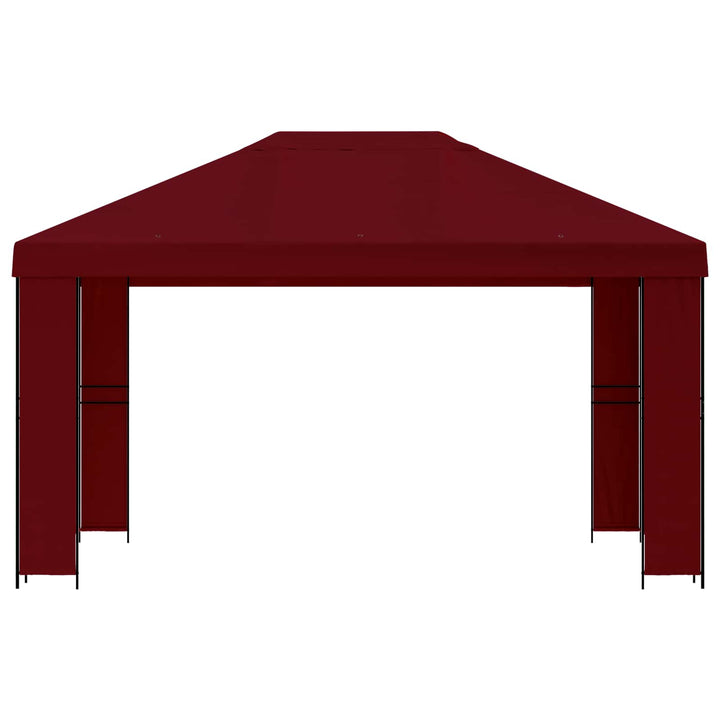 Pavillon 4 × 3 m Bordeaux Polyester og Stål 190 gsm