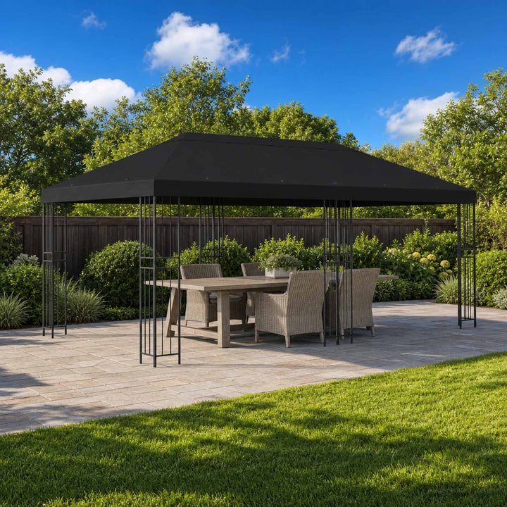 Gazebo Klap Cover 6 x 3 m Sort Polyester 190