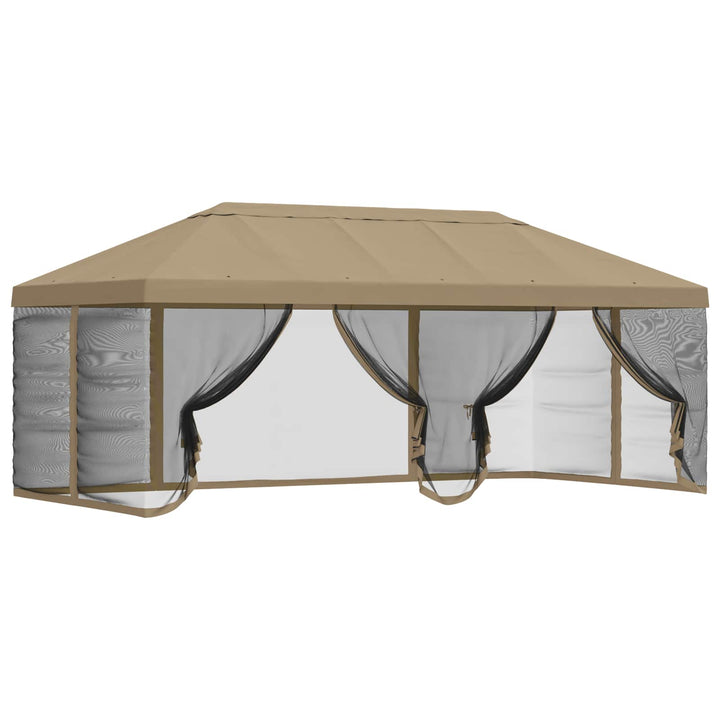 Gazebo Cover med sidevægge 6 x 3 m Beige Polyester 190