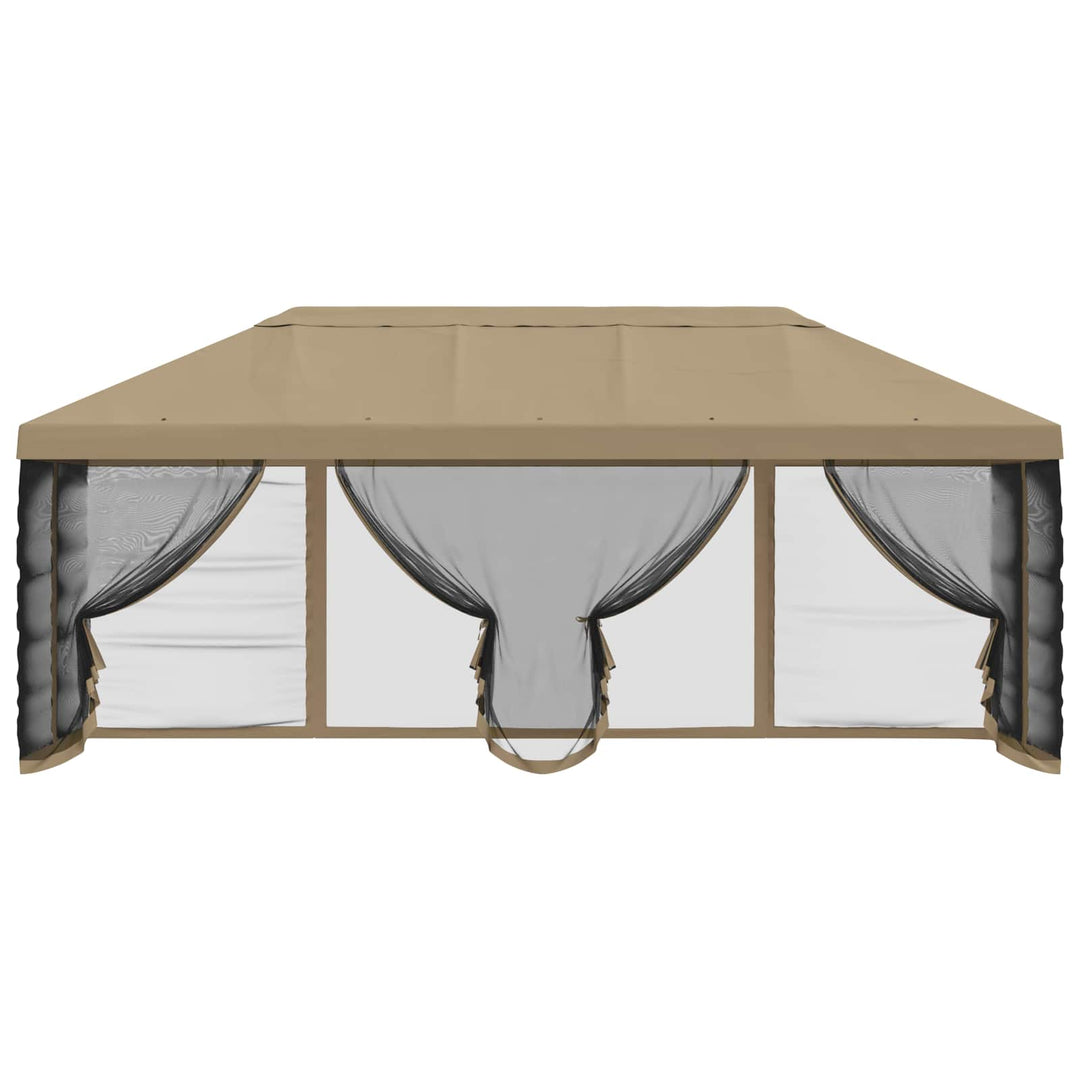 Gazebo Cover med sidevægge 6 x 3 m Beige Polyester 190
