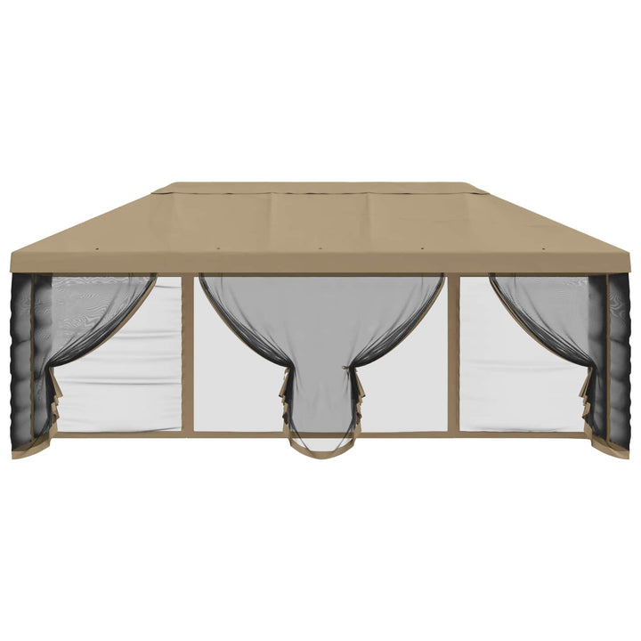 Gazebo Cover med sidevægge 6 x 3 m Beige Polyester 190