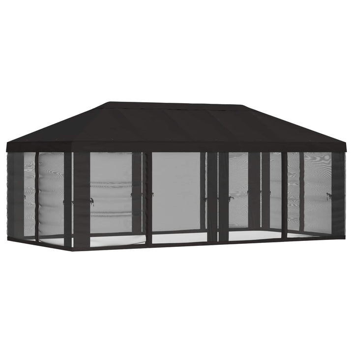 Gazebo Cover med sidevægge 6 x 3 m Antracit Polyester 190
