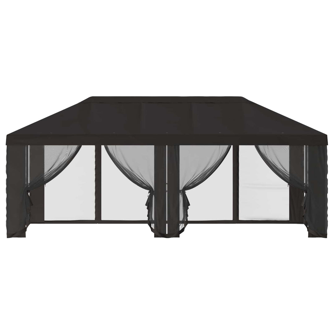 Gazebo Cover med sidevægge 6 x 3 m Antracit Polyester 190