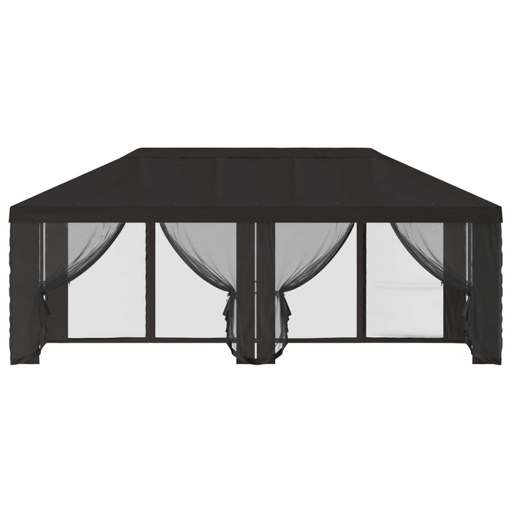 Gazebo Cover med sidevægge 6 x 3 m Antracit Polyester 190