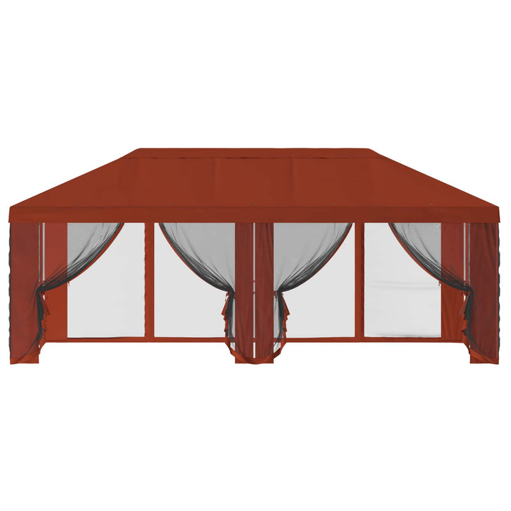 Gazebo Cover med sidevægge 6 x 3 m Terrakotta Polyester 190