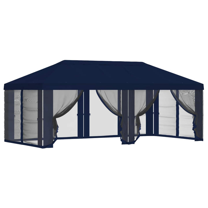 Gazebo Cover med sidevægge 6 x 3 m Blå Polyester 190