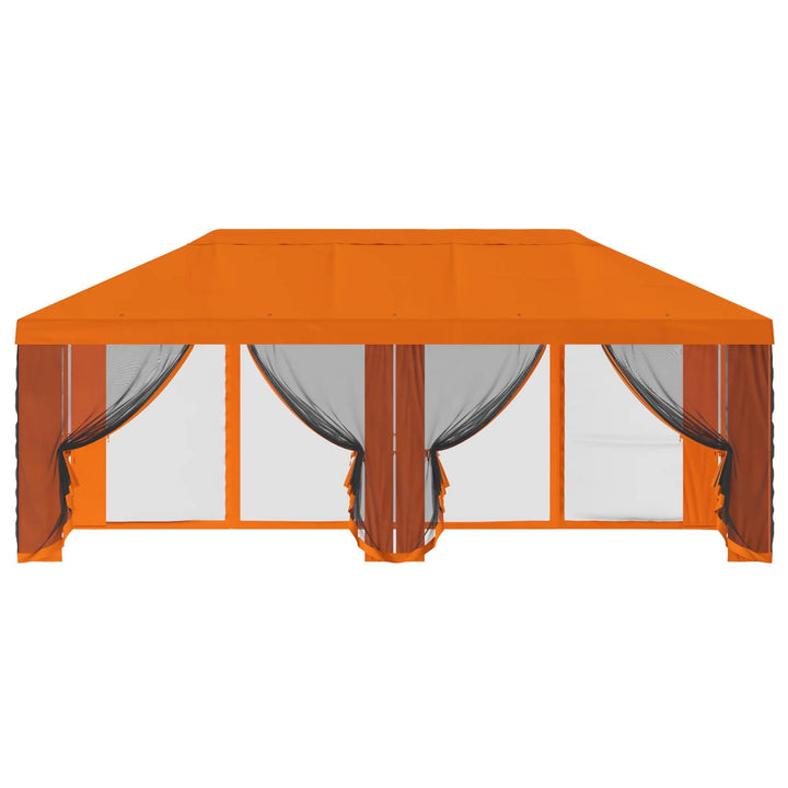 Gazebo Cover med sidevægge 6 x 3 m Orange Polyester 190