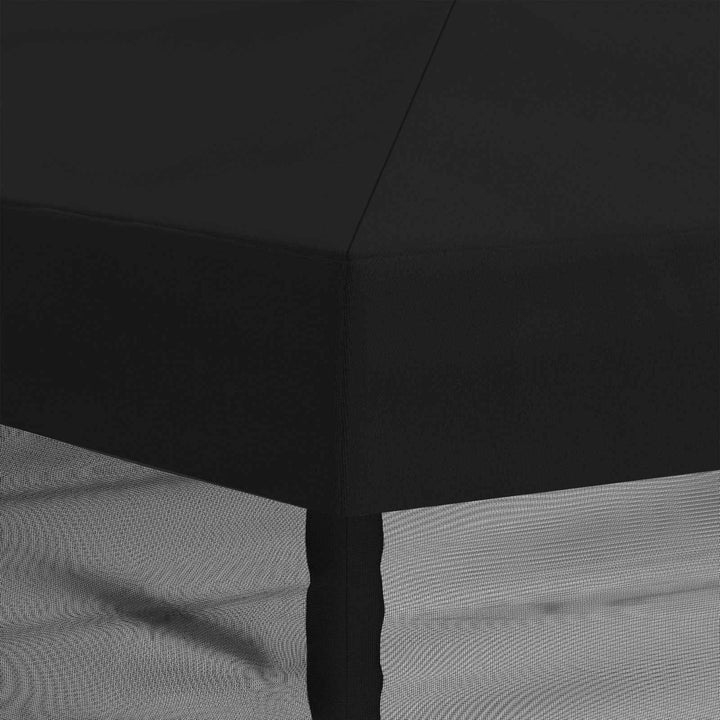 Gazebo Cover med sidevægge 6 x 3 m Sort Polyester 190