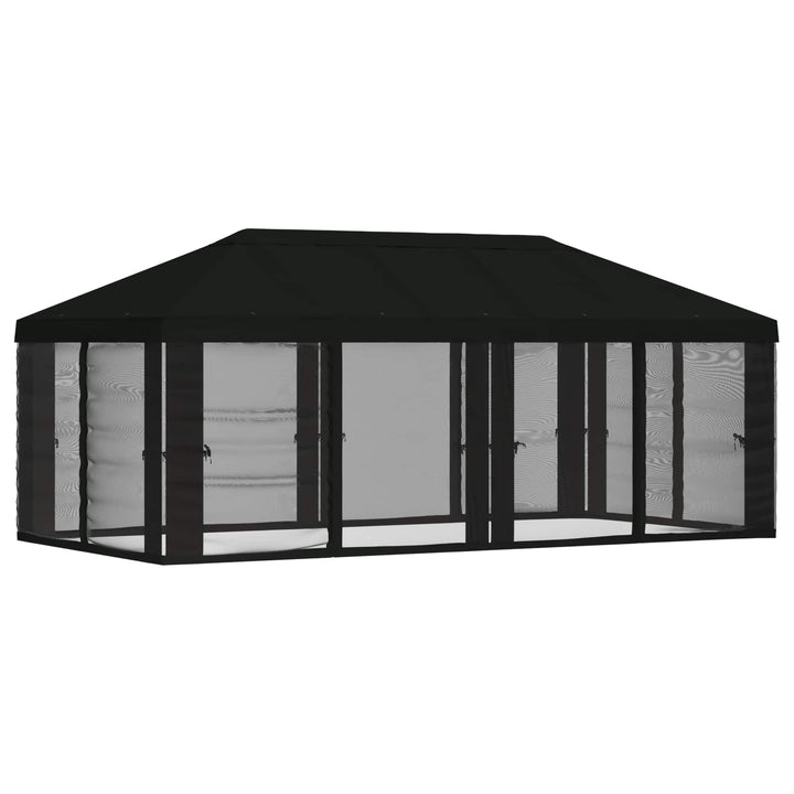 Gazebo Cover med sidevægge 6 x 3 m Sort Polyester 190