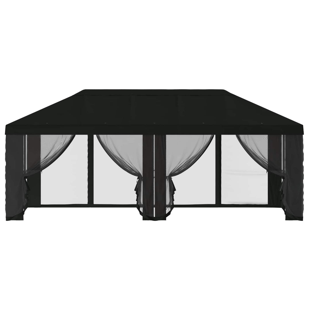Gazebo Cover med sidevægge 6 x 3 m Sort Polyester 190