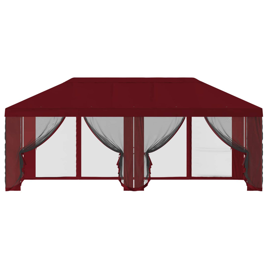 Gazebo Cover med sidevægge 6 x 3 m Bordeaux Polyester 190