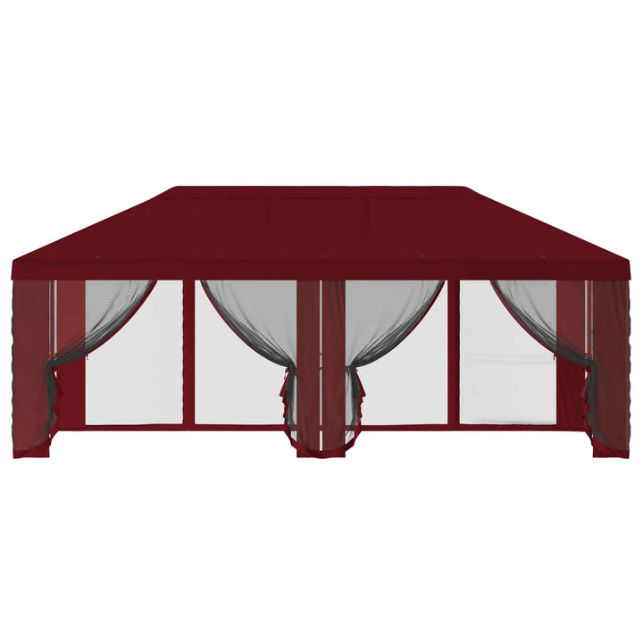 Gazebo Cover med sidevægge 6 x 3 m Bordeaux Polyester 190