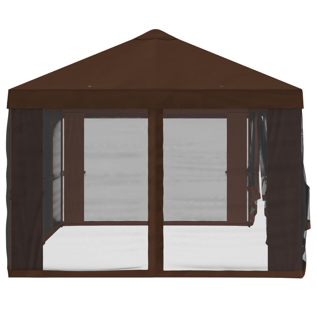 Gazebo Cover med sidevægge 6 x 3 m Brun Polyester 190