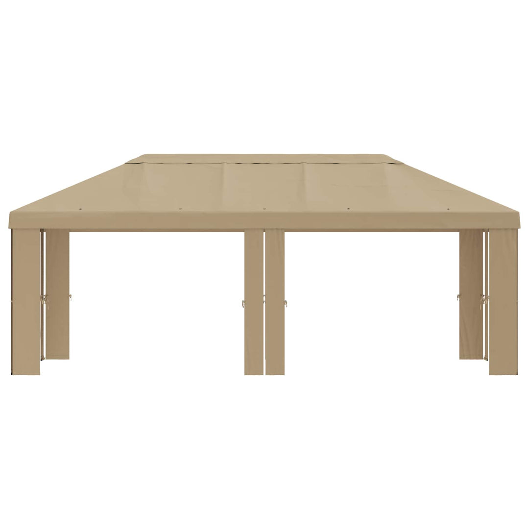 Gazebo Dække 6 x 3 m Beige Polyester 190 gsm