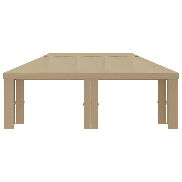 Gazebo Dække 6 x 3 m Beige Polyester 190 gsm