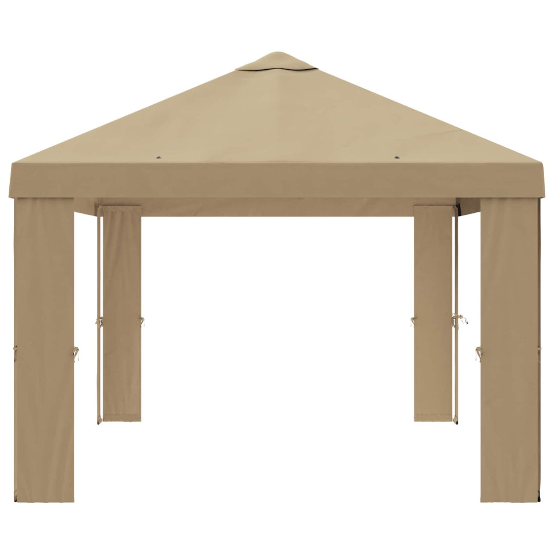 Gazebo Dække 6 x 3 m Beige Polyester 190 gsm