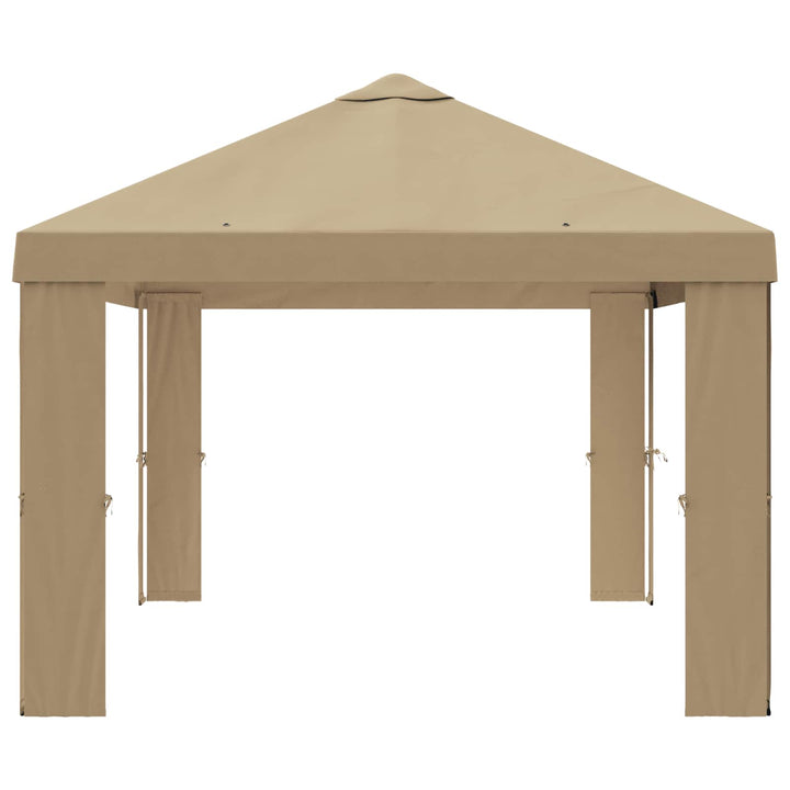 Gazebo Dække 6 x 3 m Beige Polyester 190 gsm