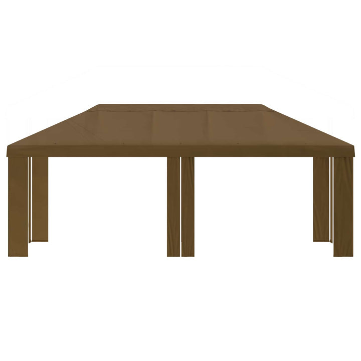 Gazebo Dække 6 x 3 m Gråbrun Polyester 190 gsm