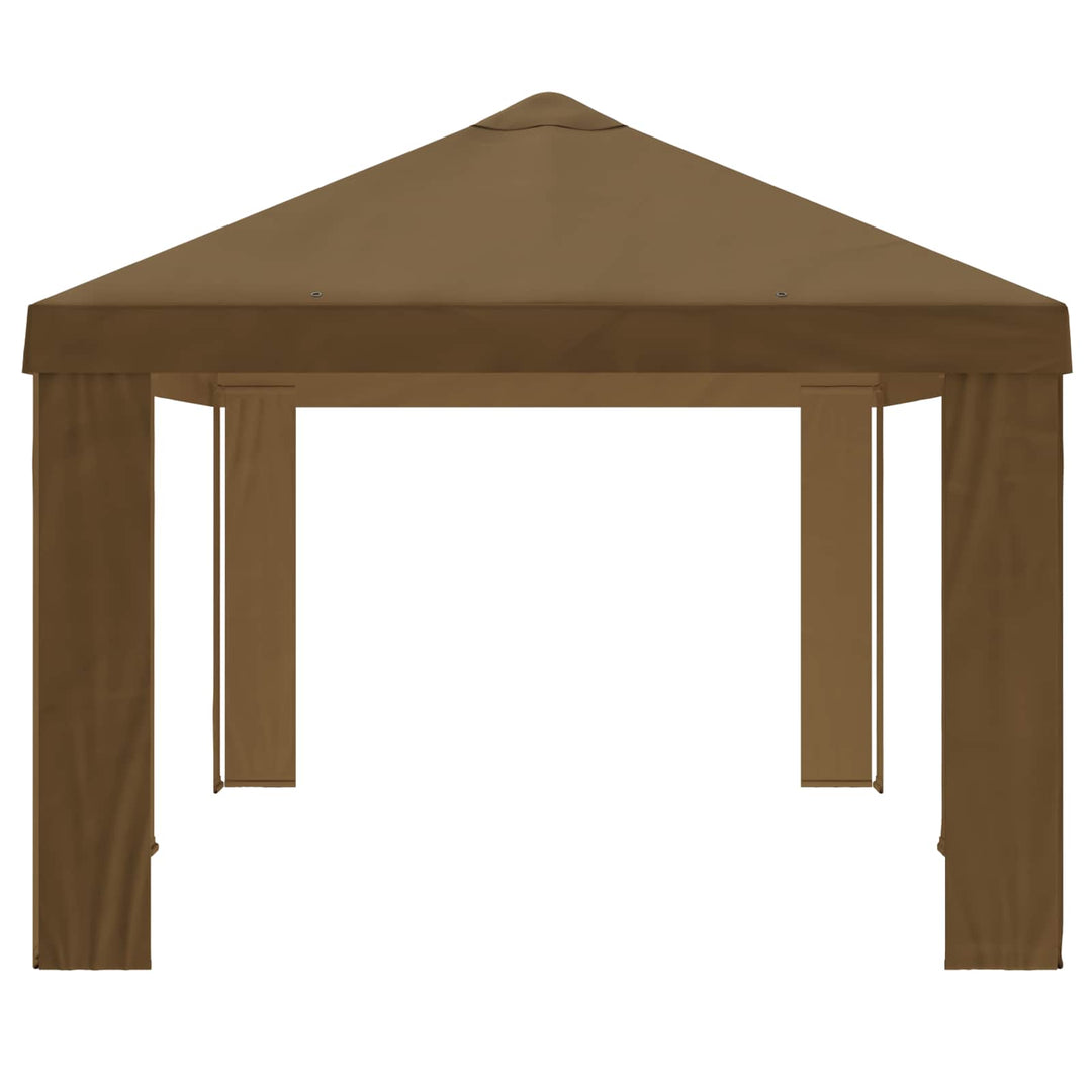 Gazebo Dække 6 x 3 m Gråbrun Polyester 190 gsm