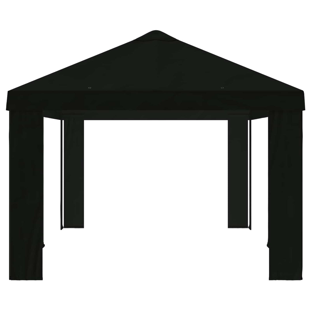 Gazebo Dække 6 x 3 m Sort Polyester 190 gsm