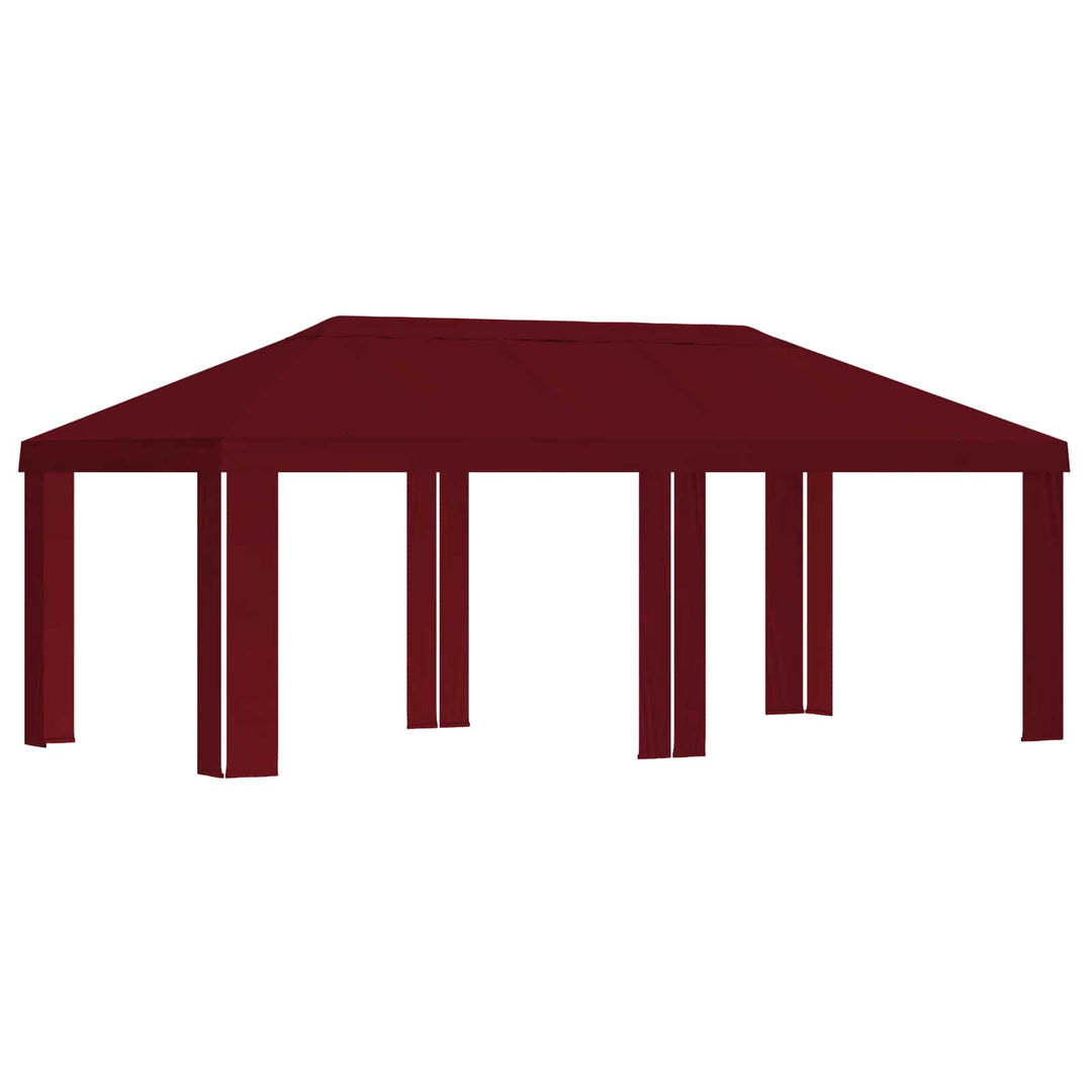 Gazebo Dække 6 x 3 m Bordeaux Polyester 190 gsm