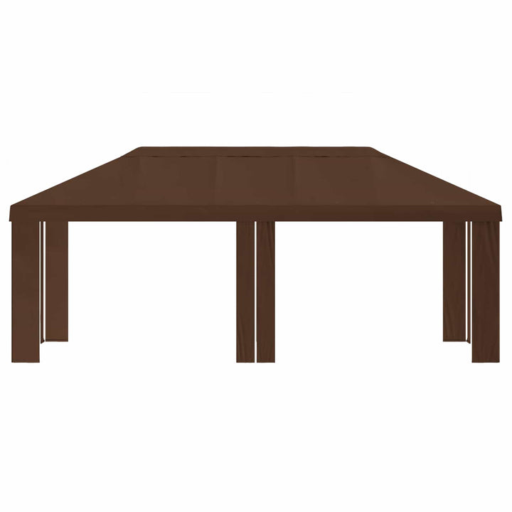 Gazebo Dække 6 x 3 m Brun Polyester 190 gsm