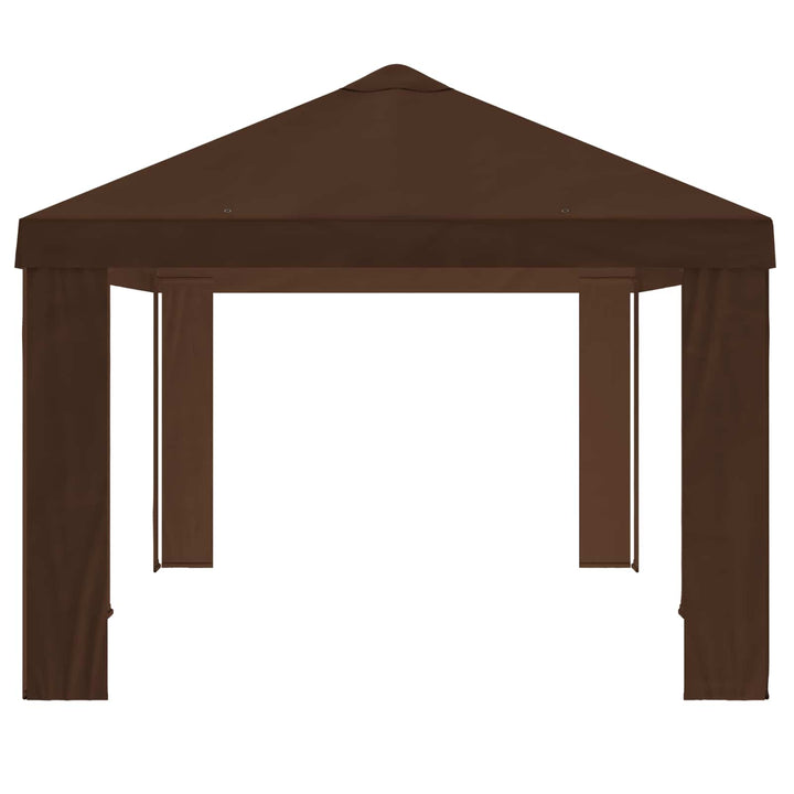 Gazebo Dække 6 x 3 m Brun Polyester 190 gsm