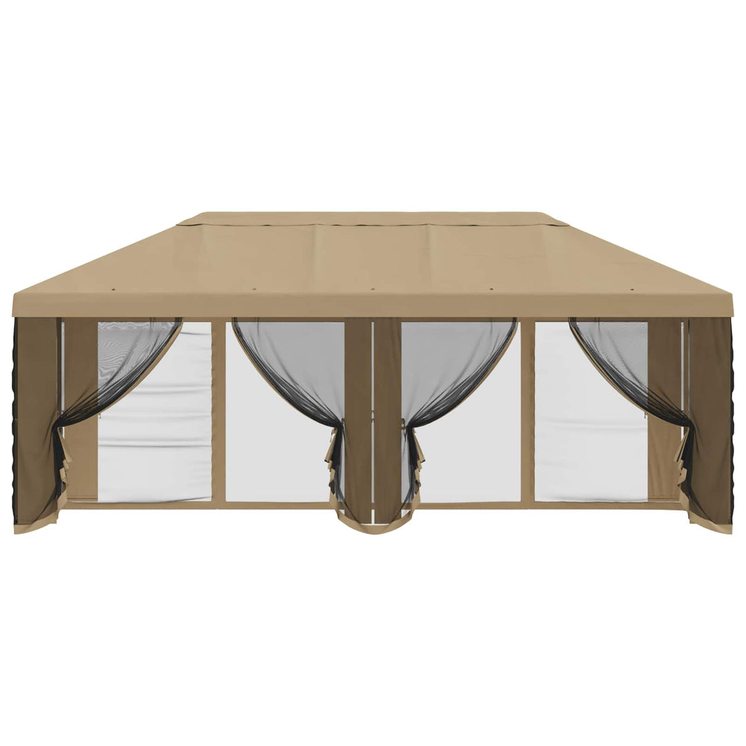 Gazebo Cover med sidevægge Beige 600,5 x 300,5 cm Polyester